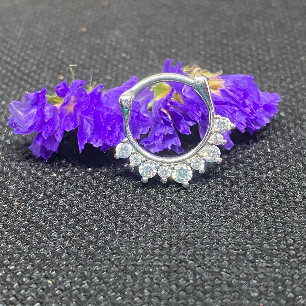 Septum Cz Sparkling Clicker 16g